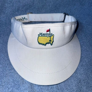 EUC Unisex American Needle Sun Visor Golf White Adjustable Embroidered Masters
